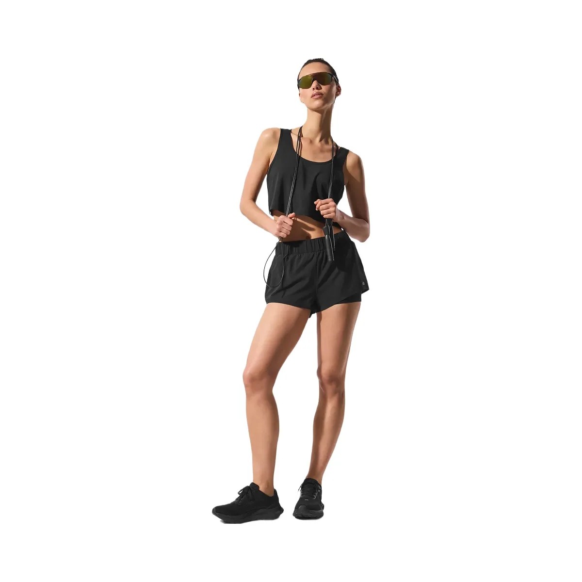 Alo Women's Sport Star Short - Black - HypeFly India View 6