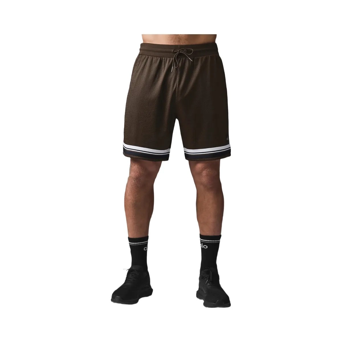 Alo Men's 7" Key Mesh Basketball Short - Espresso - HypeFly India View 2