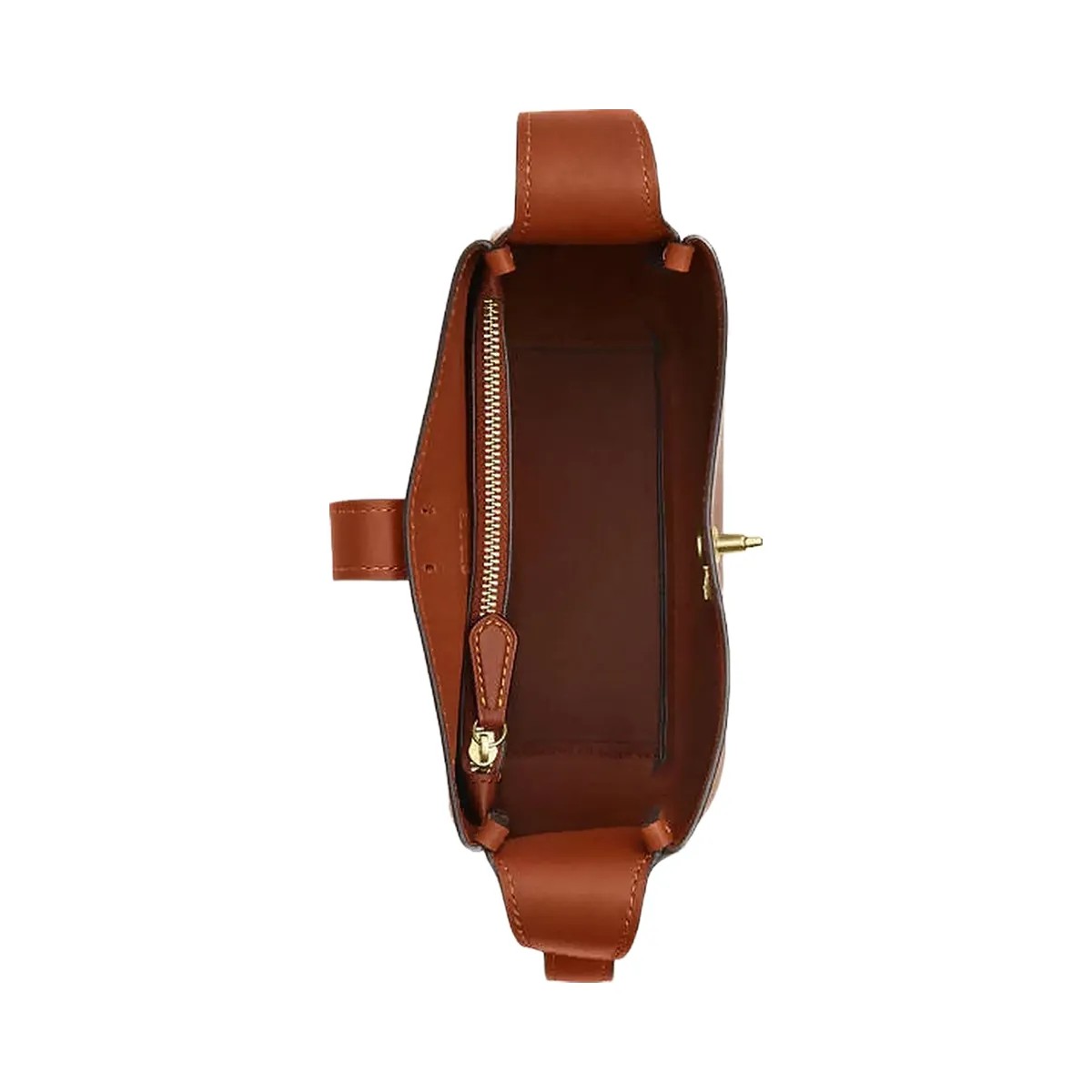 Coach Hadley Mini Crossbody Bag Smooth Leather-Gold-Tan - HypeFly India View 4