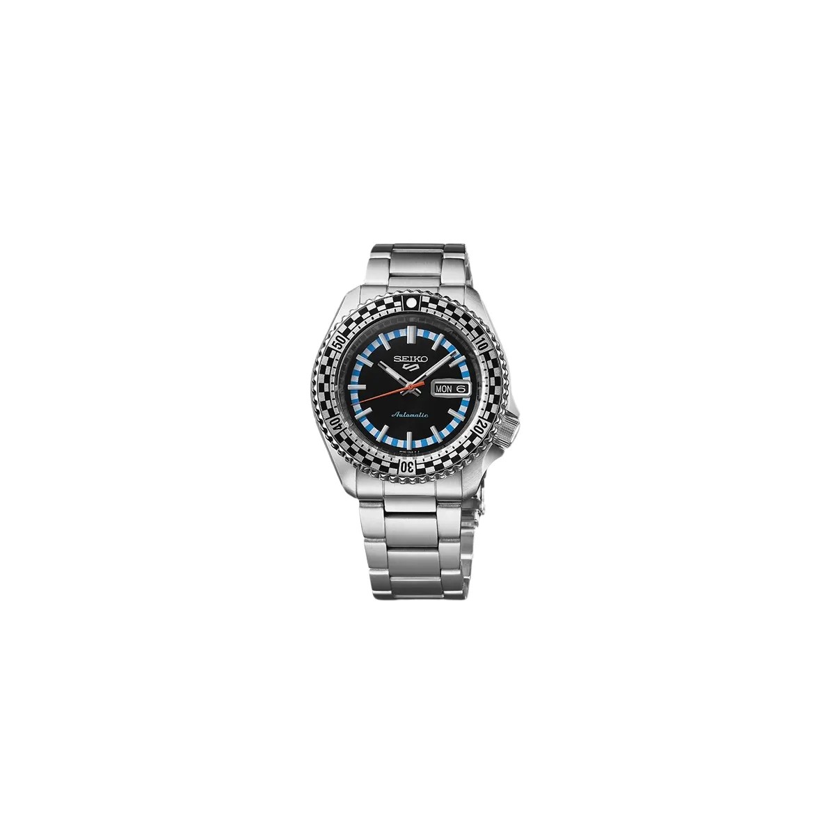 Seiko 5 Sports Black & White Checker Flag Special Edition - SRPK67K1 Men's - HypeFly India View 1