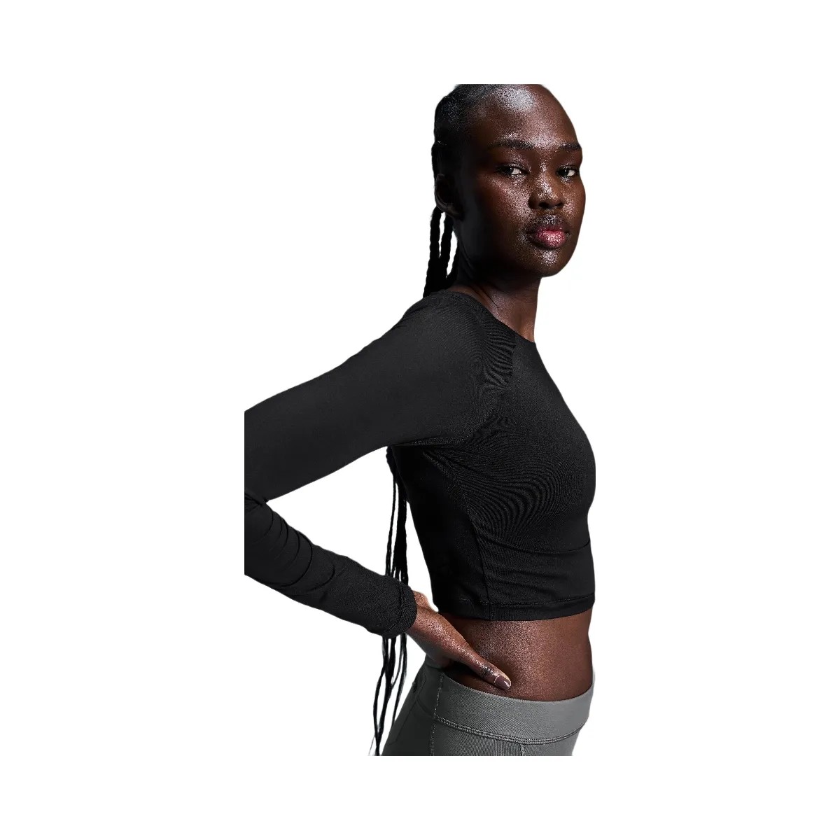 On Movement Long-T Crop Black - HypeFly India View 5