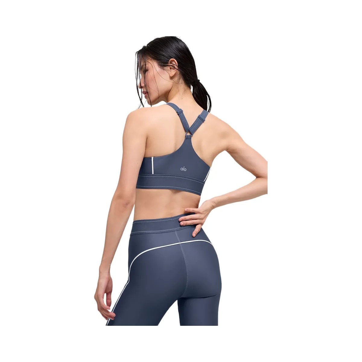 Alo Women's Airlift Suit Up Bra - Bluestone/White - HypeFly India View 2