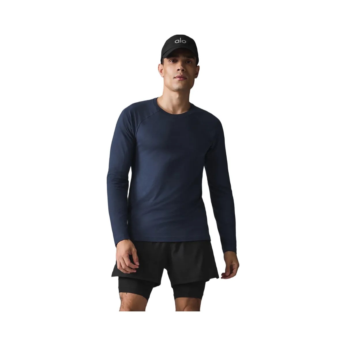 Alo Men's Triumph Long Sleeve Tee - Navy - HypeFly India View 1