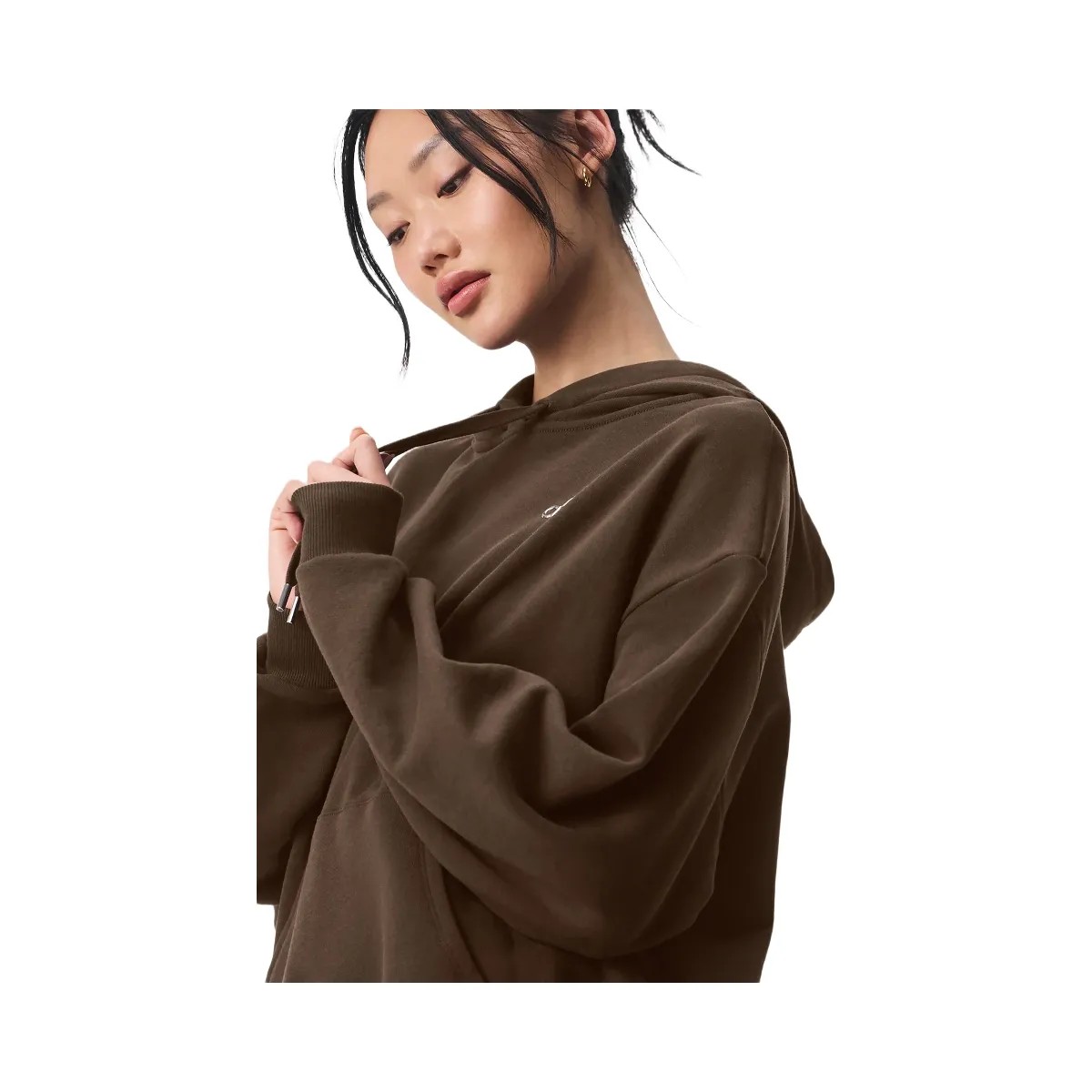 Alo Women's Accolade Hoodie - Espresso - HypeFly India View 2