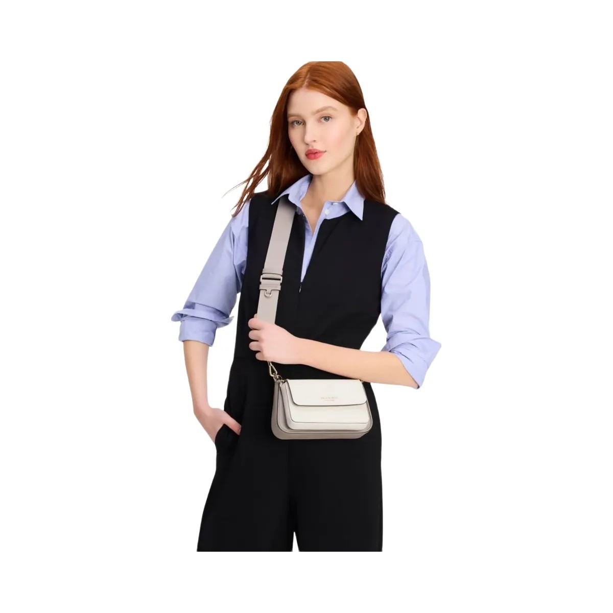 Kate Spade Double Up Colorblocked Crossbody Warm Taupe Multi - HypeFly India View 2