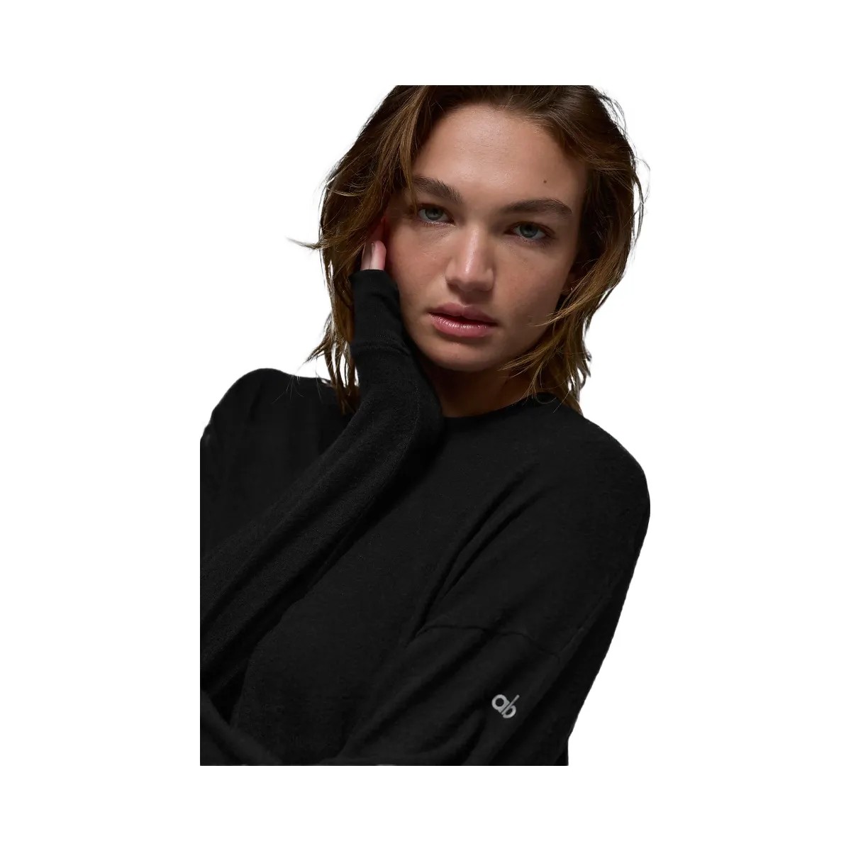 Alo Women's Soho Pullover - Black - HypeFly India View 1