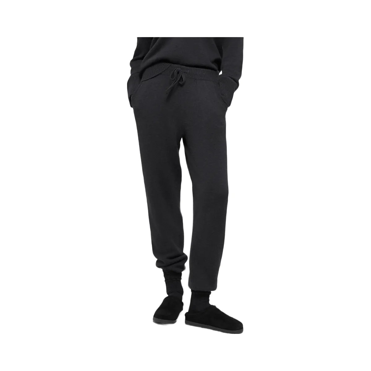 Alo Women's Wool Cashmere High-Waist New Class Jogger - Black - HypeFly India View 5