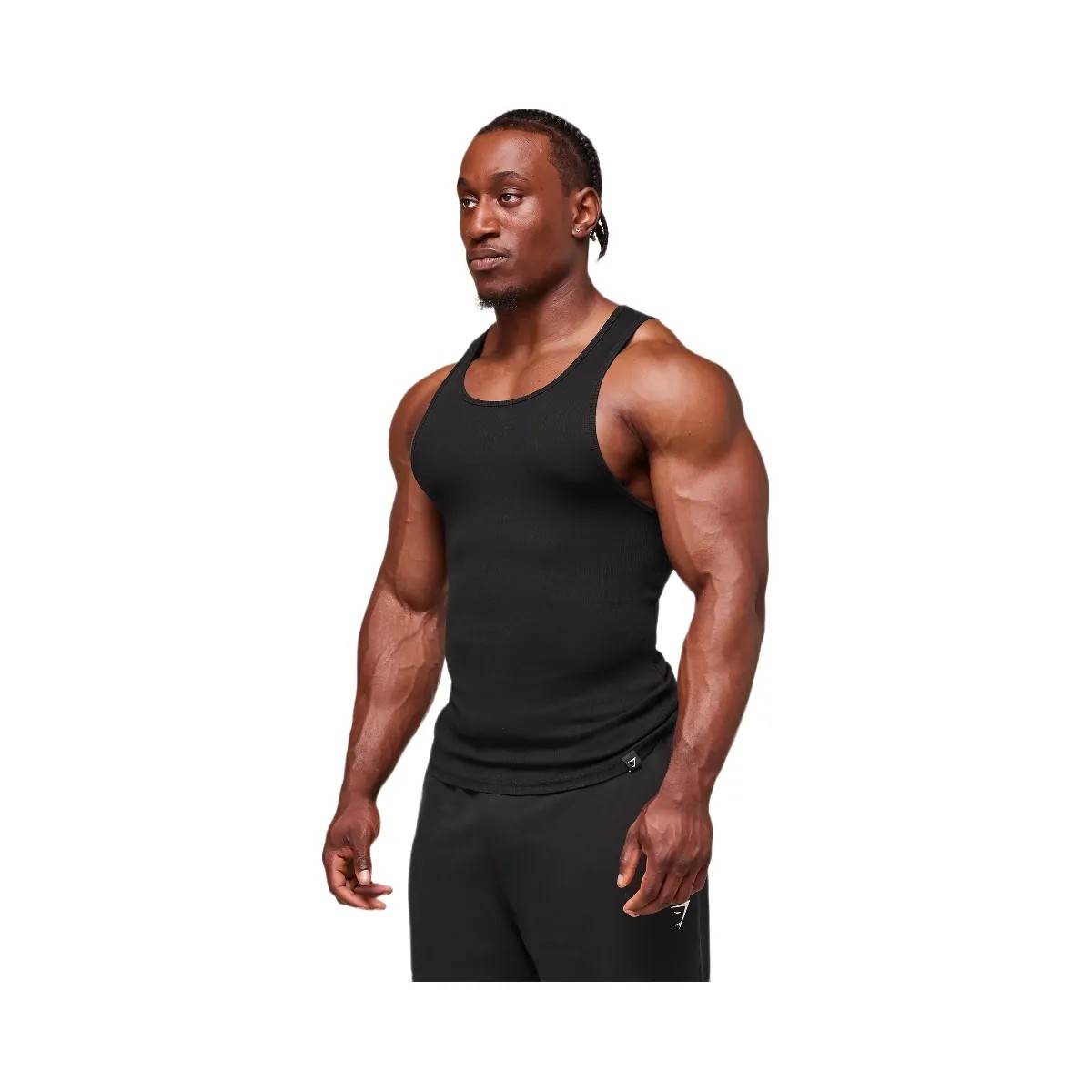 Gymshark Ribbed Tank 3pk - White/Black/Stone Grey Marl - HypeFly India View 3