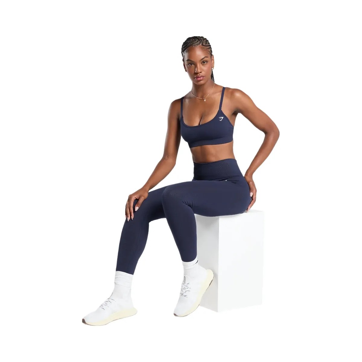 Gymshark Vital Sports Bra - Heavy Blue Marl - HypeFly India View 3