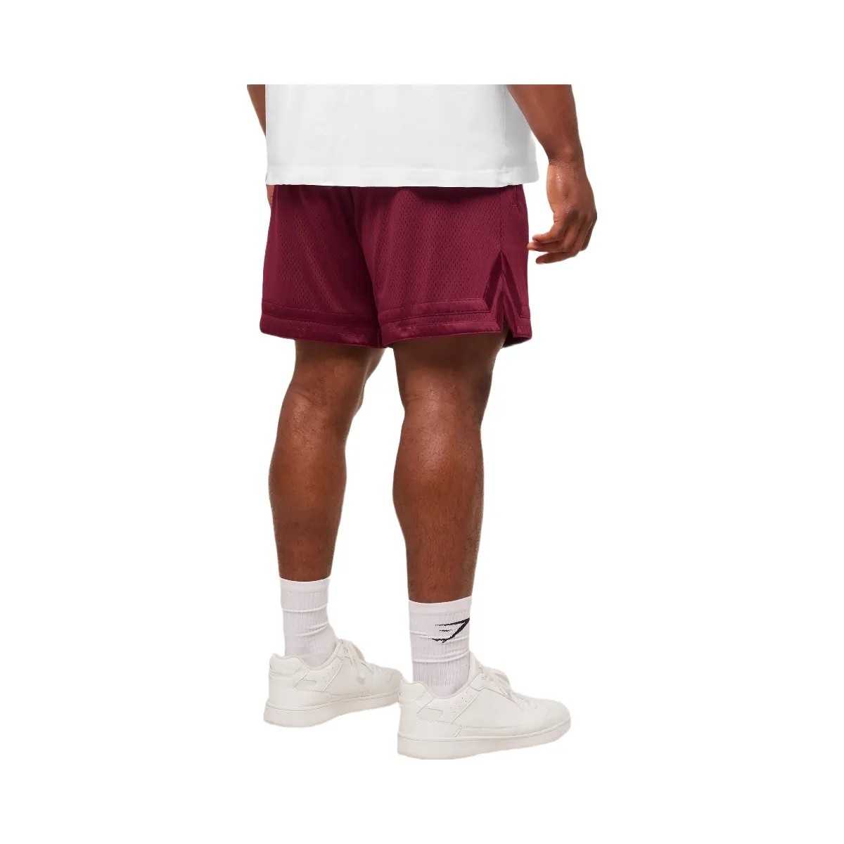 Gymshark Campus Mesh Shorts - Rich Maroon - HypeFly India View 2