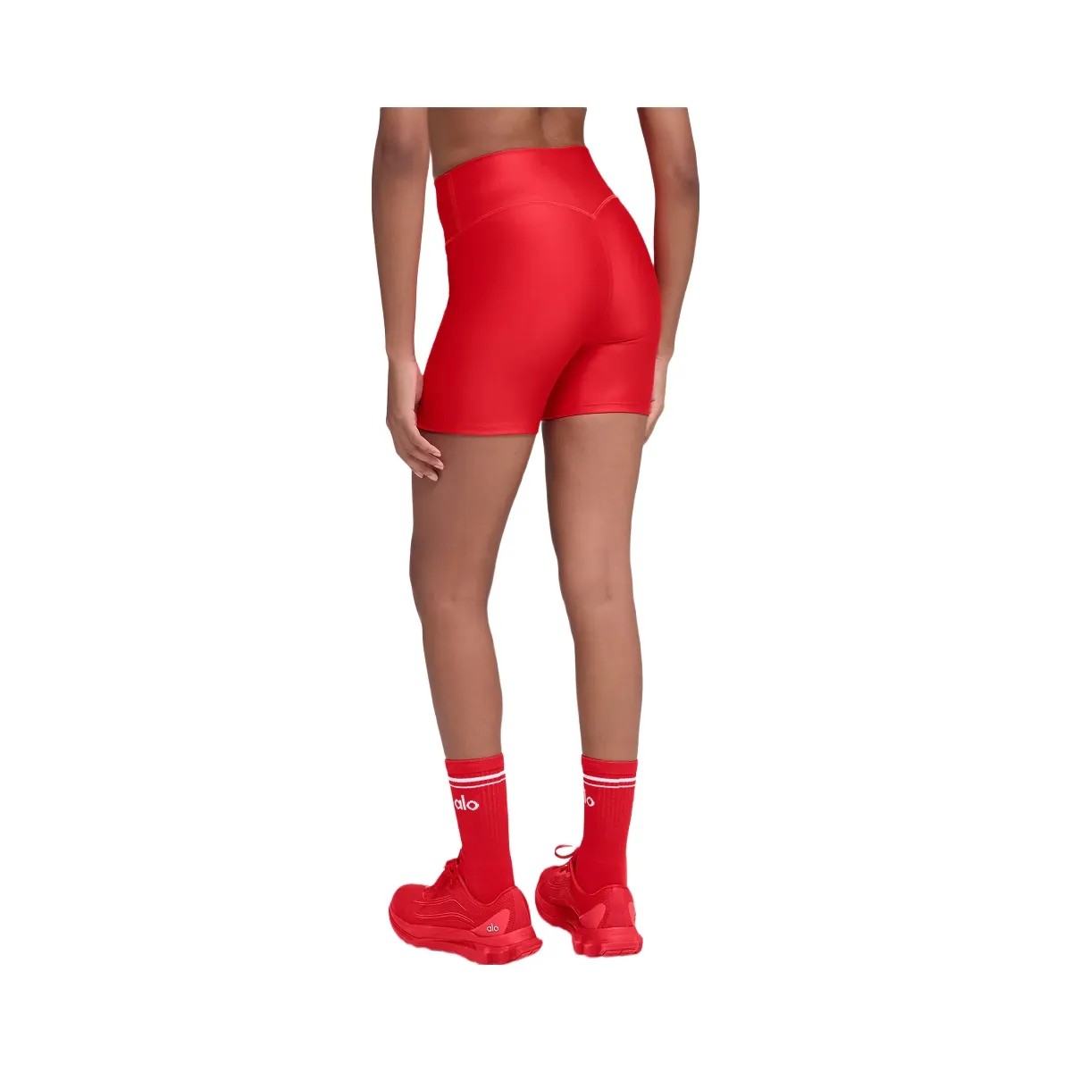 Alo Women's 5" Airlift Energy Short - Bright Red - HypeFly India View 4