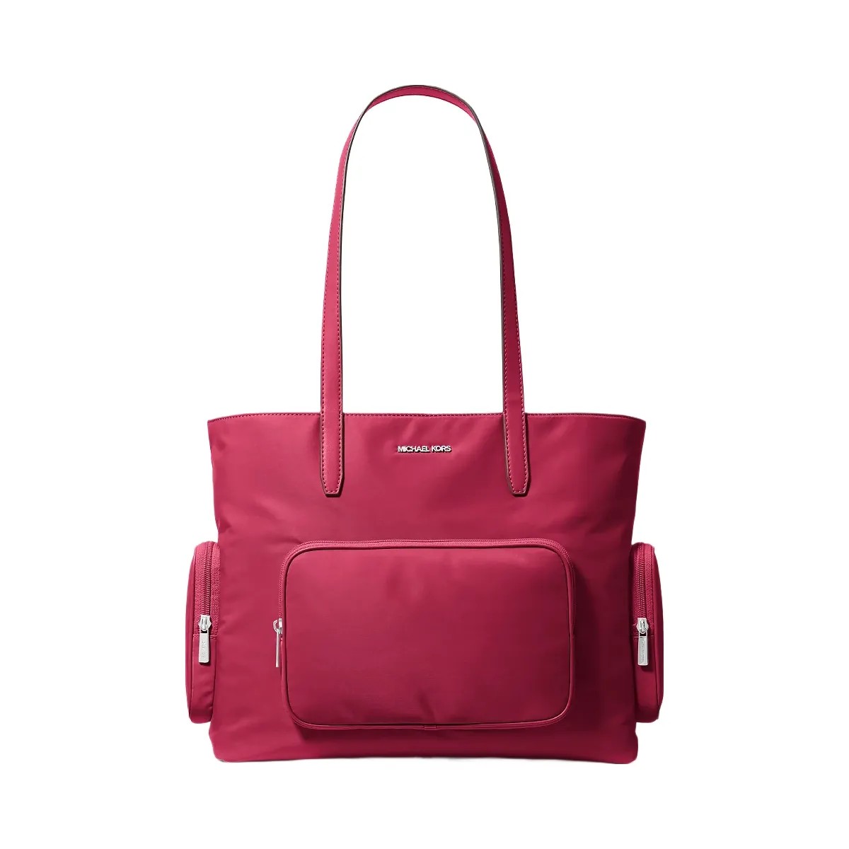 Michael Kors Khai Large Nylon Tote Bag Dk Raspberry - HypeFly India View 1