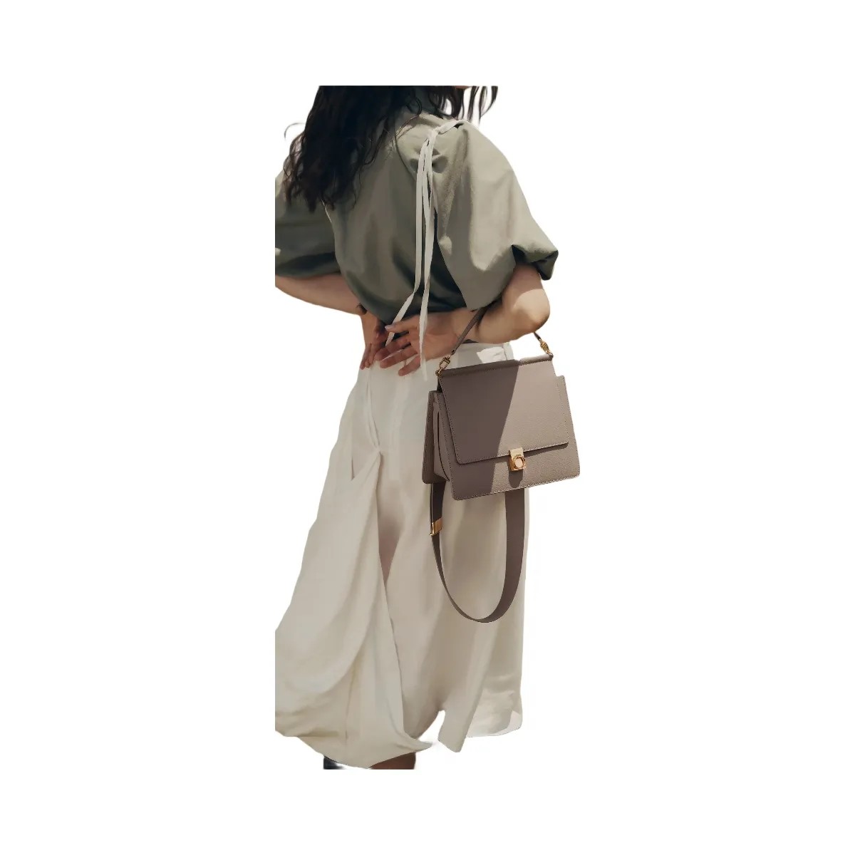 Polene Numero Sept Textured Taupe - HypeFly India View 2