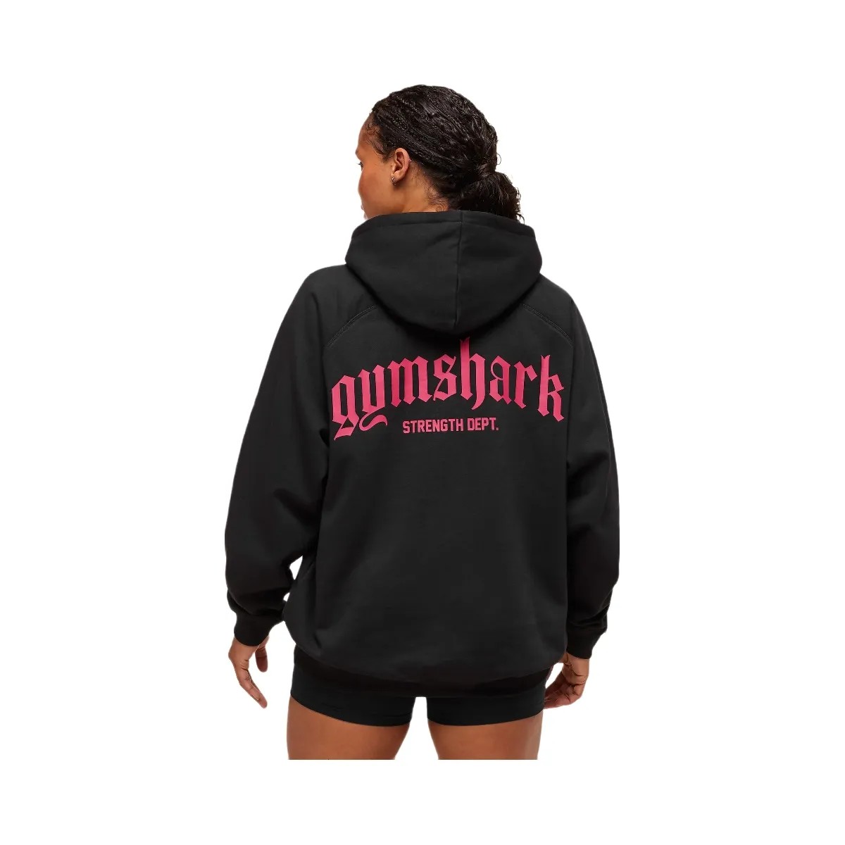 Gymshark Strength Department Oversized Hoodie - Black - HypeFly India View 6