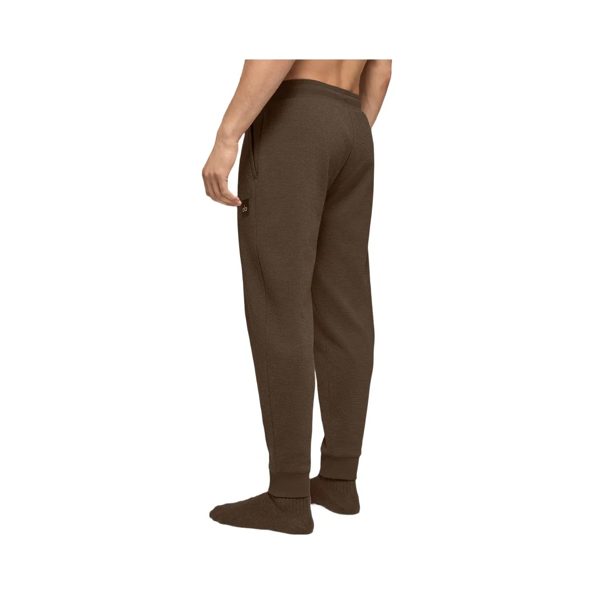 Alo Men's Waffle Lounge Jogger - Espresso - HypeFly India View 3