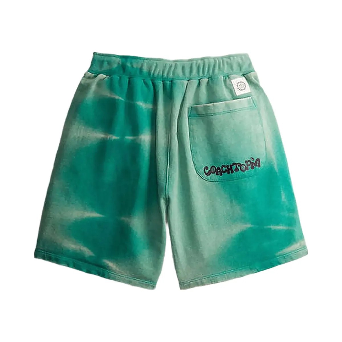 Coach Sweat Shorts With Floating Butterfly Print Green-Light Pink Multi - HypeFly India View 1