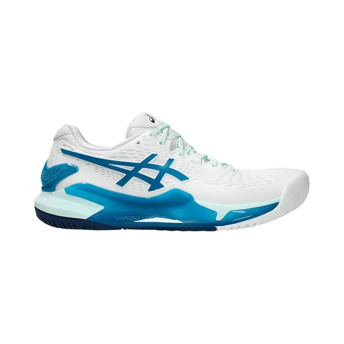Asics Gel-Resolution 9 White Teal Blue (Women'S) - HypeFly India View 1