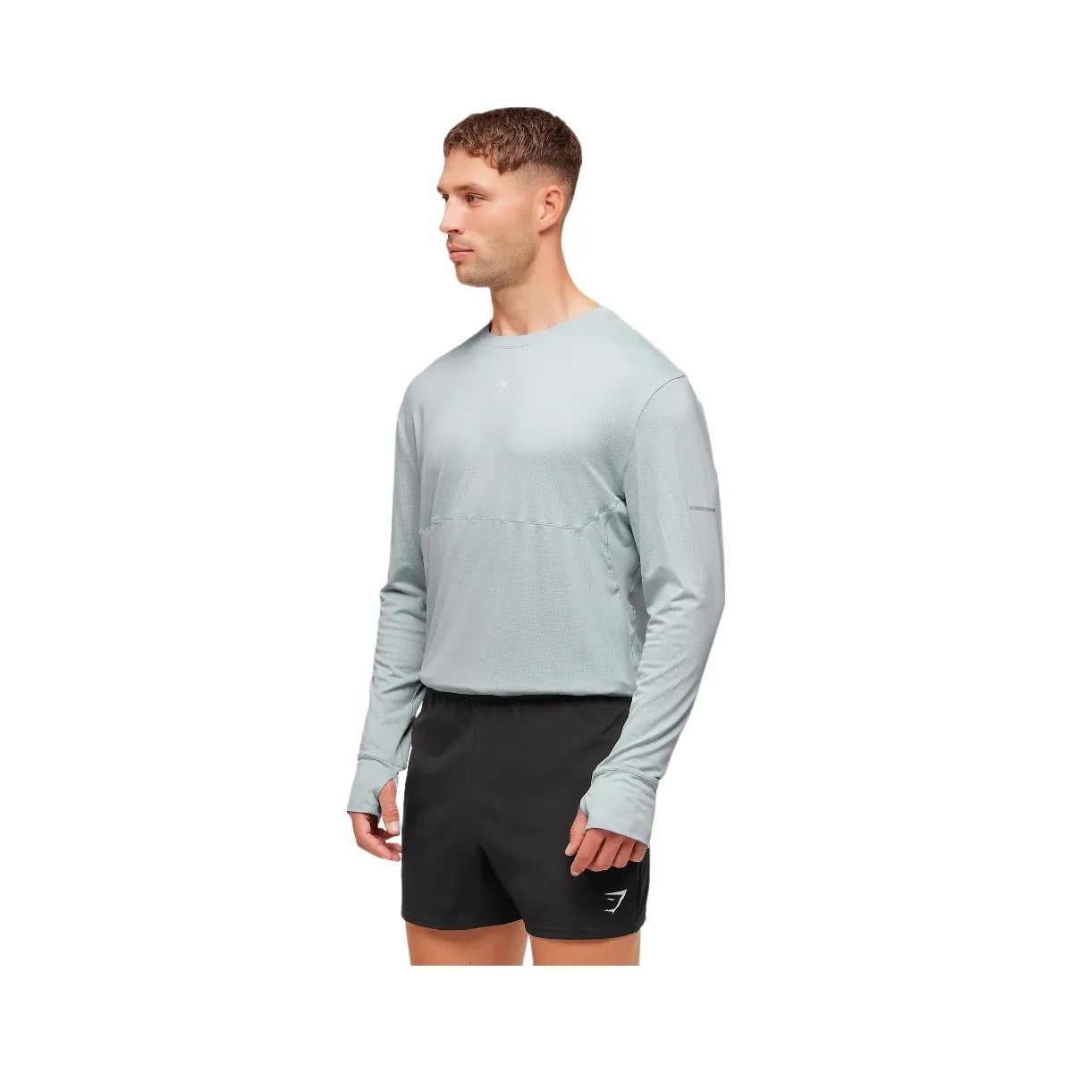 Gymshark Running Long Sleeve T-Shirt - Smoke Blue - HypeFly India View 5