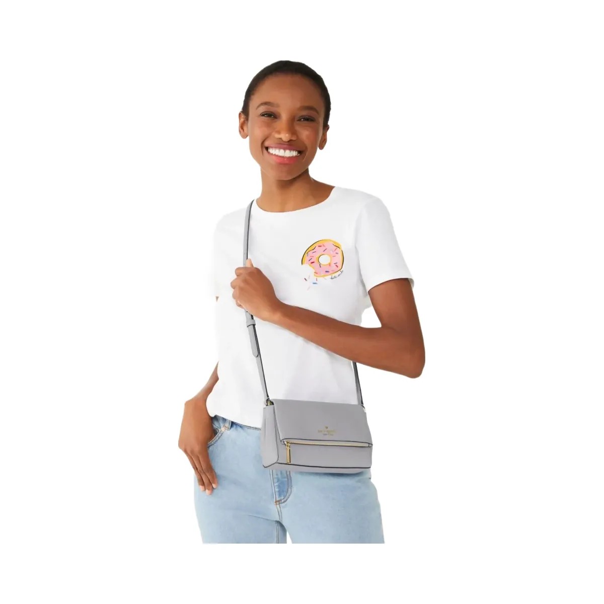 Kate Spade Leila Mini Crossbody Mountain Grey - HypeFly India View 2