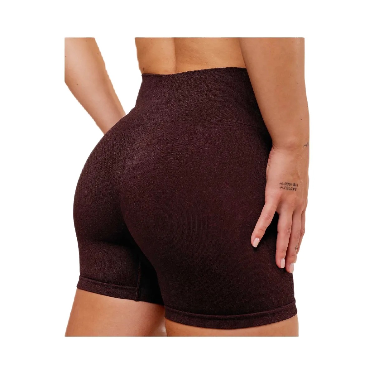 Gymshark Adapt Fleck x Whitney Seamless Shorts - Cherry Purple/Rich Maroon - HypeFly India View 2