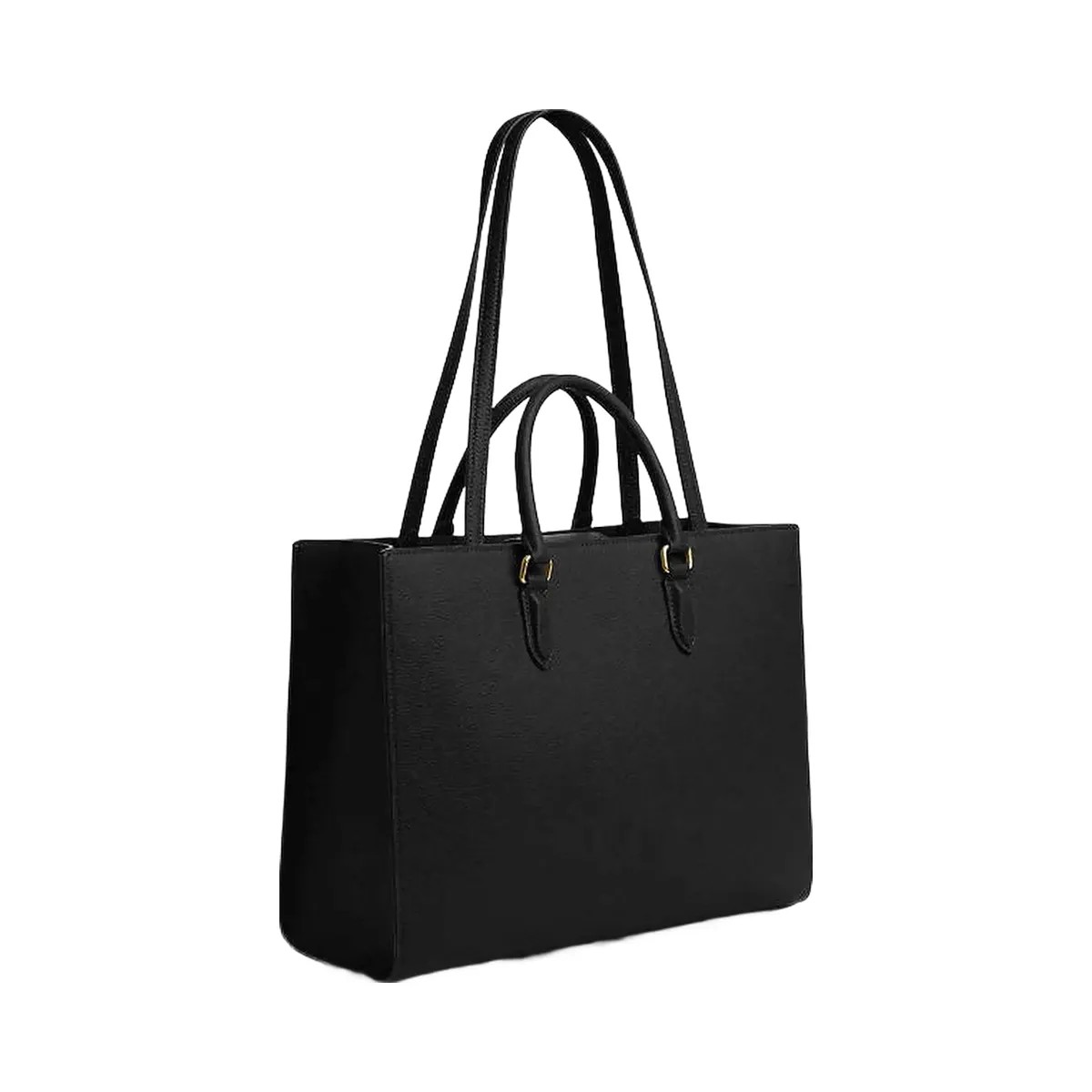 Coach Maggie Tote Bag Pebbled Leather-Gold-Black - HypeFly India View 4