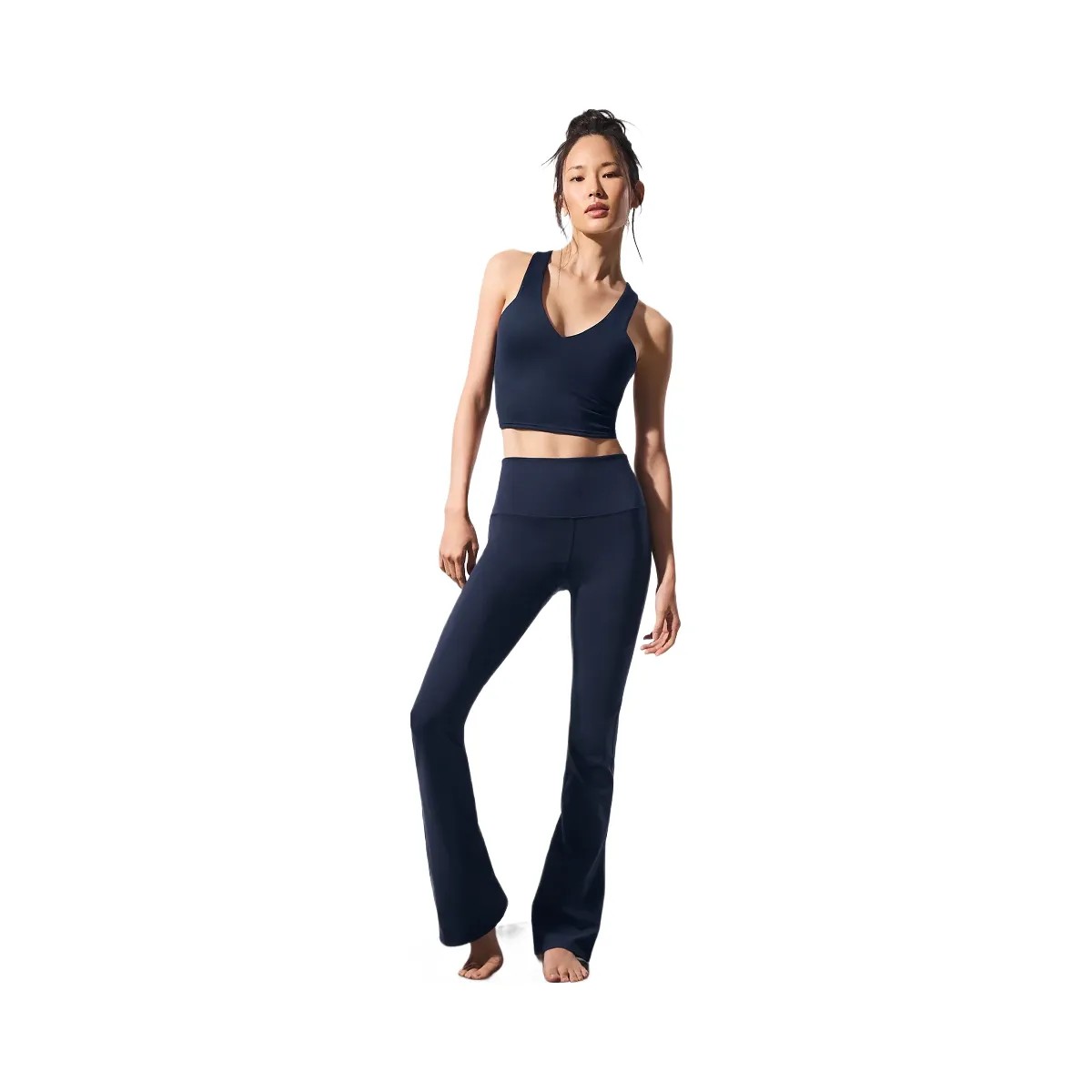 Alo Women's Airbrush High-Waist Bootcut Legging - Navy - HypeFly India View 3