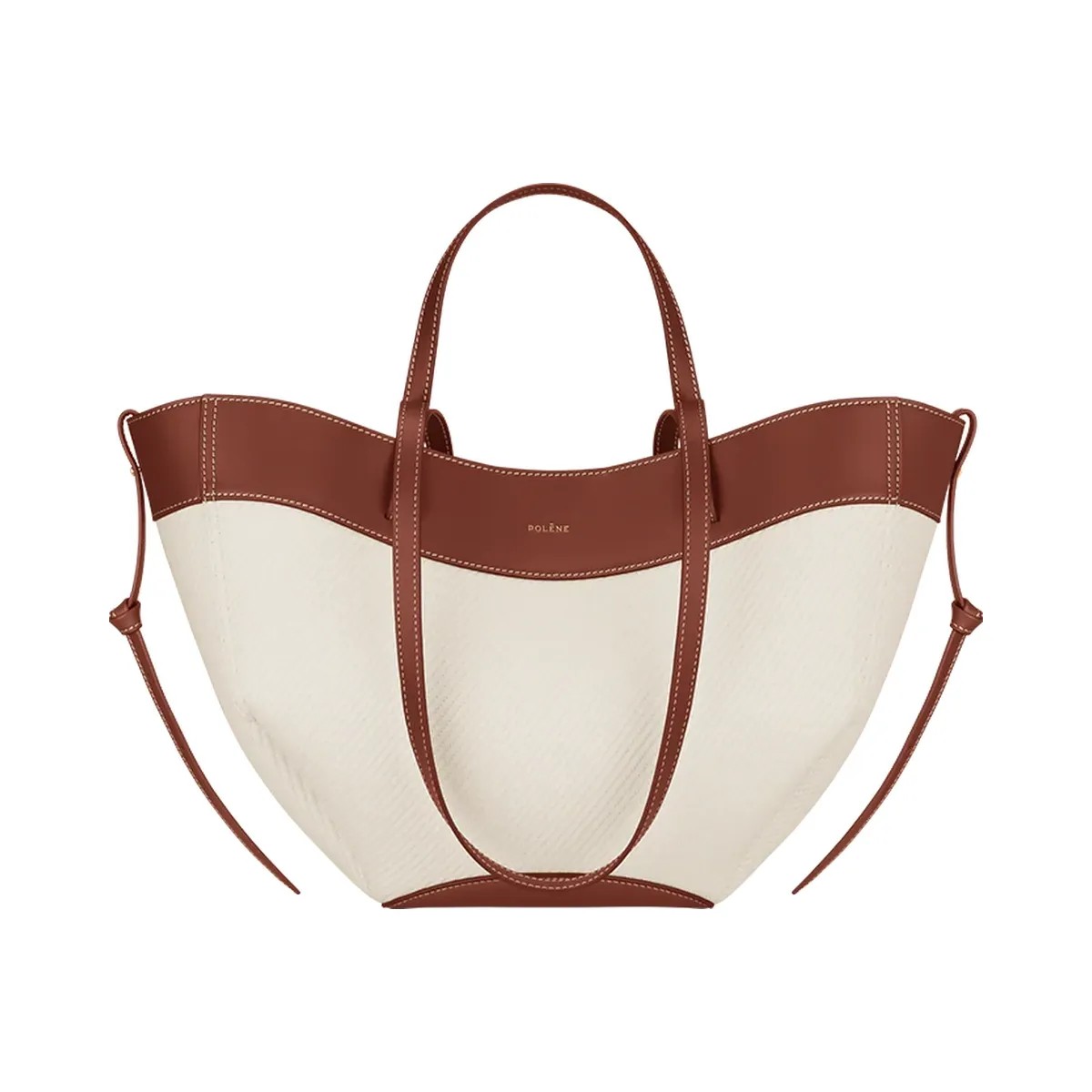 Polene Cyme Mini Cognac Canvas - HypeFly India View 1