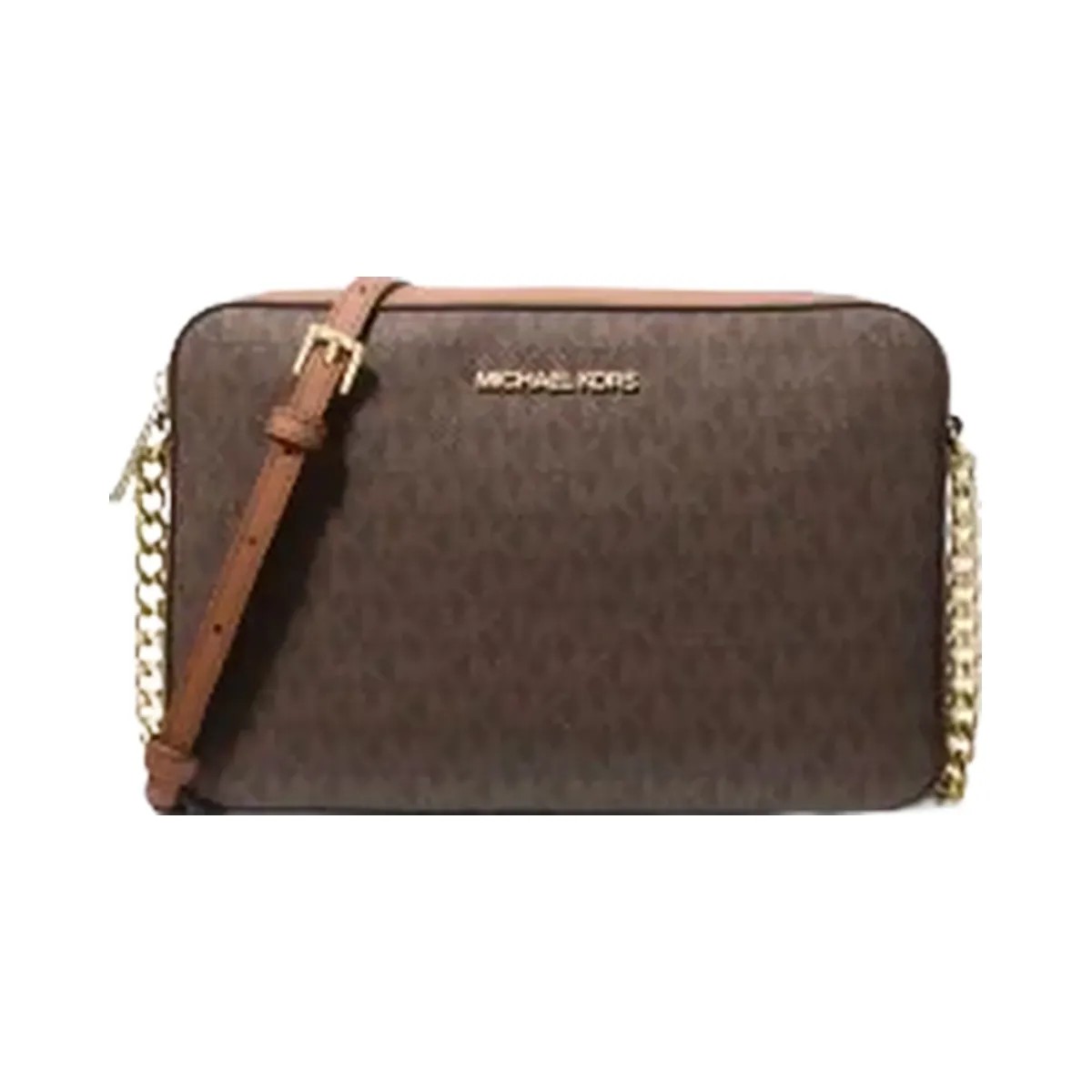 Michael Kors Jet Set Large Printed Logo Crossbody Bag Brown - HypeFly India View 1