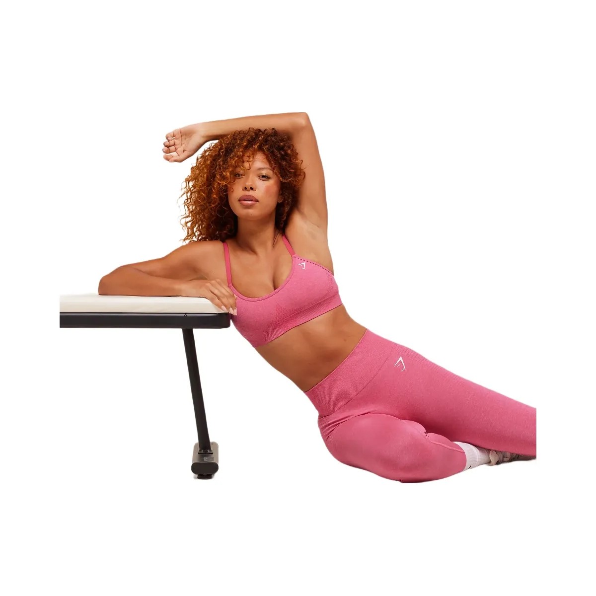 Gymshark Vital Sports Bra - GS Vintage Rouge Pink/ Marl - HypeFly India View 6