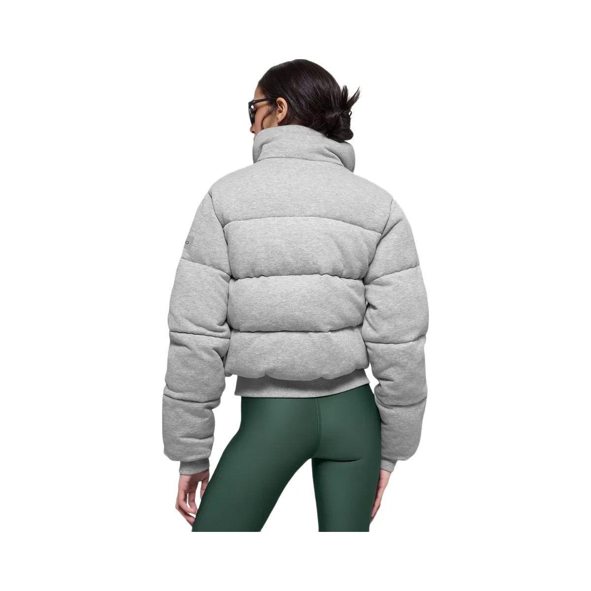 Alo Women's Sweatshirt Puffer - Athletic Heather Grey - HypeFly India View 2