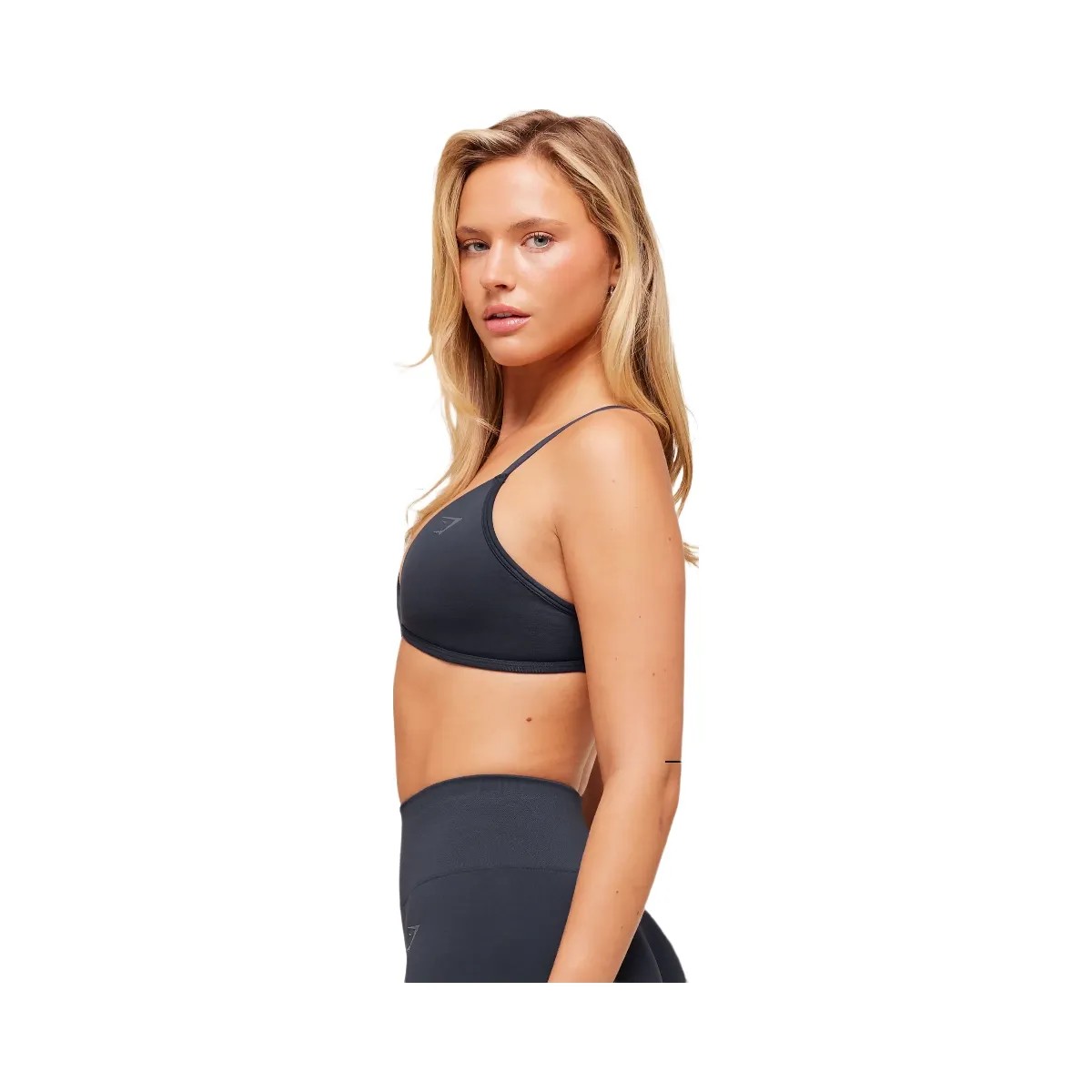 Gymshark Soft Sculpt V-neck Sports Bra - Heavy Blue - HypeFly India View 2