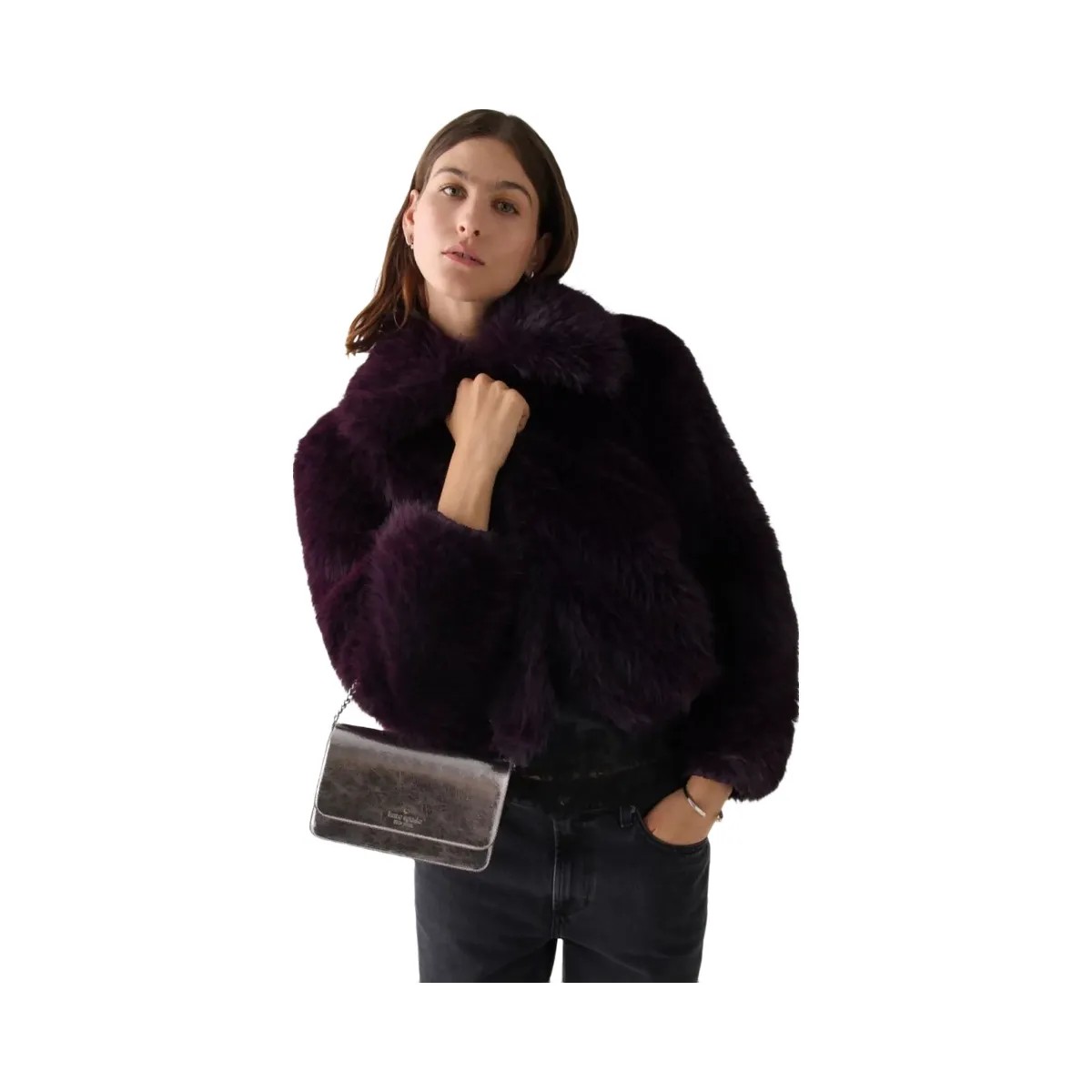 Kate Spade Madison Metallic Willow Mini Flap Crossbody Lilac Moonlight - HypeFly India View 5