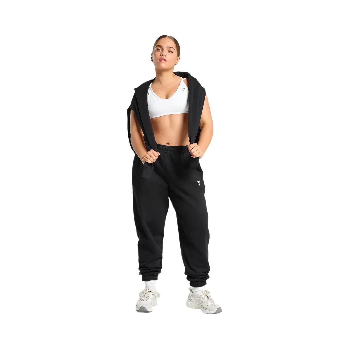 Gymshark Training Fleece Short Joggers - Black - HypeFly India View 5