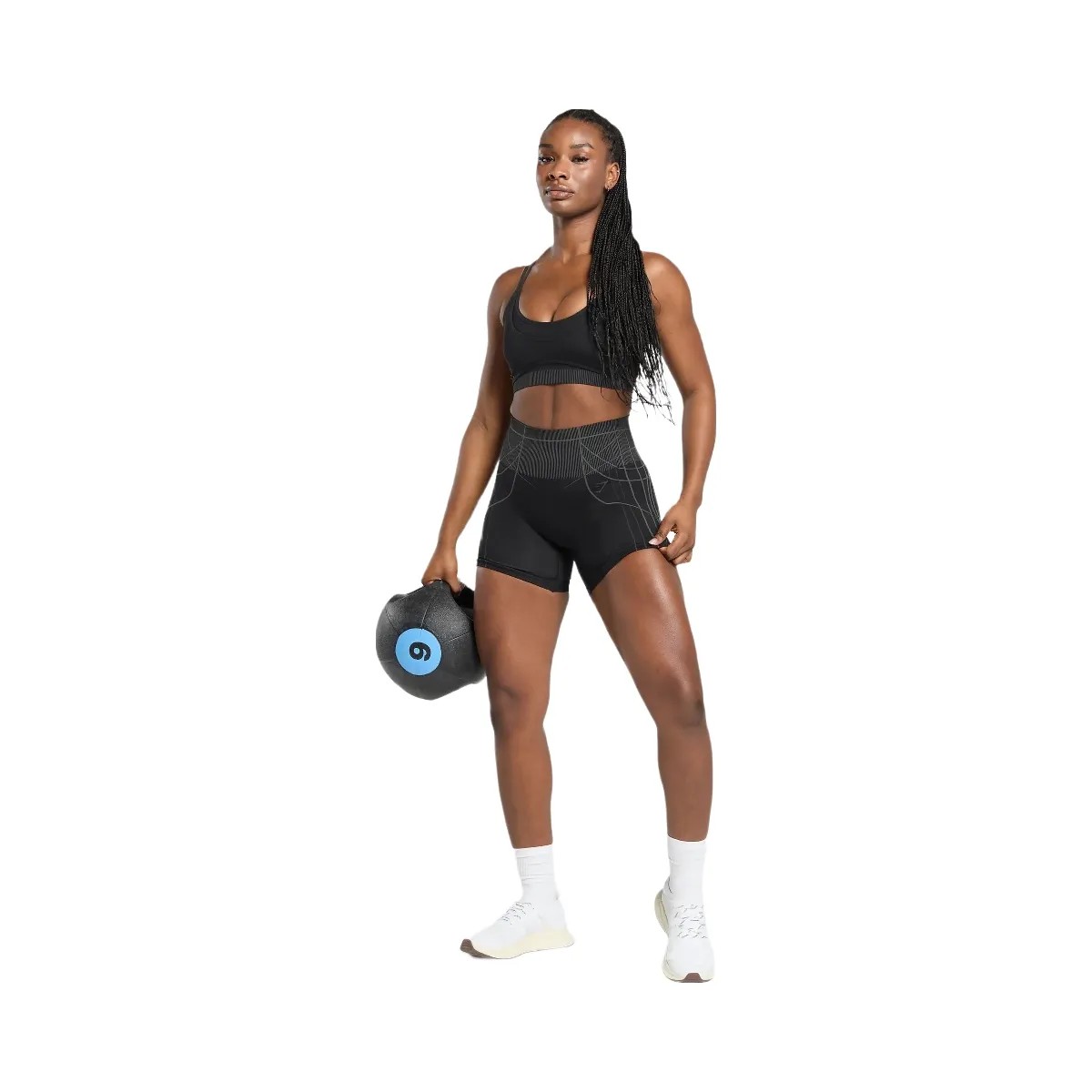 Gymshark Apex Seamless Shorts - Black/Graphite Grey - HypeFly India View 3