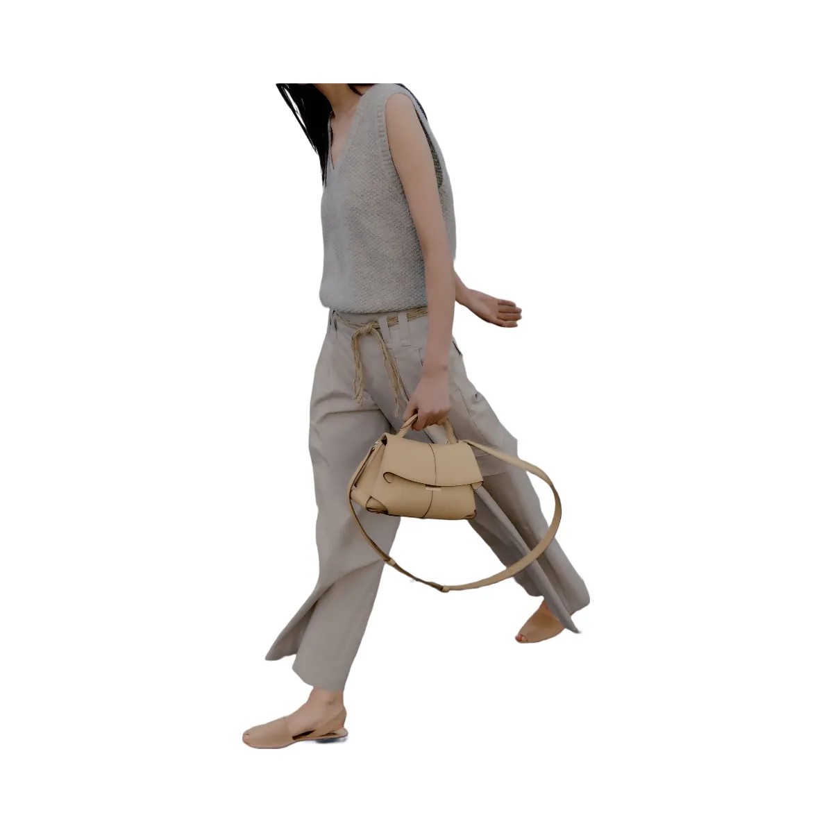 Polene Mokki Mini Textured Sand - HypeFly India View 4