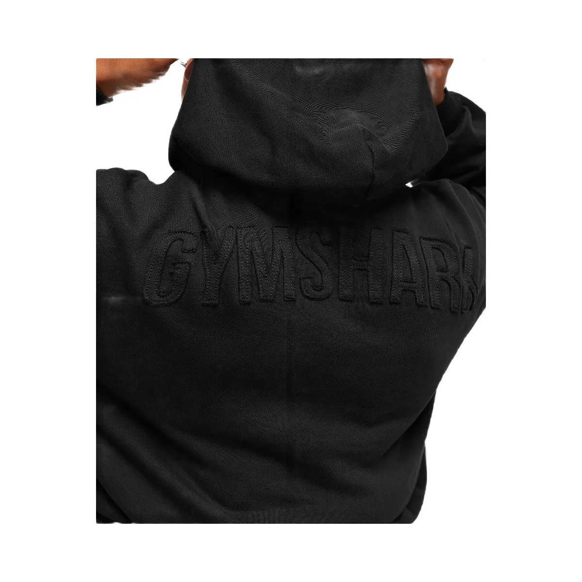 Gymshark Power Washed Oversized Hoodie - Black/Acid Wash Small Ball - HypeFly India View 4
