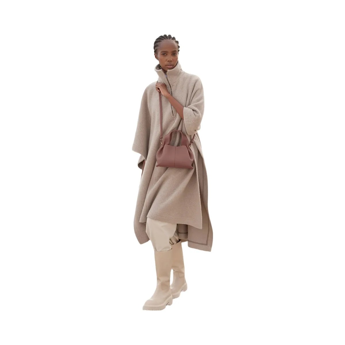 Polene Numero Neuf Mini Textured Blush - HypeFly India View 3