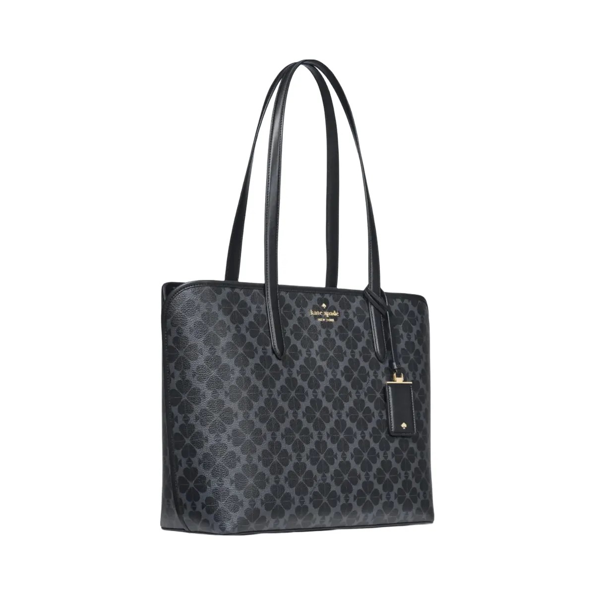 Kate Spade Signature Spade Flower Large Tote Black - HypeFly India View 1