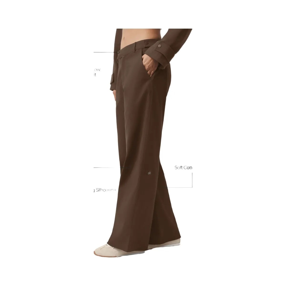 Alo Women's High Road Straight Leg Pant - Espresso - HypeFly India View 2