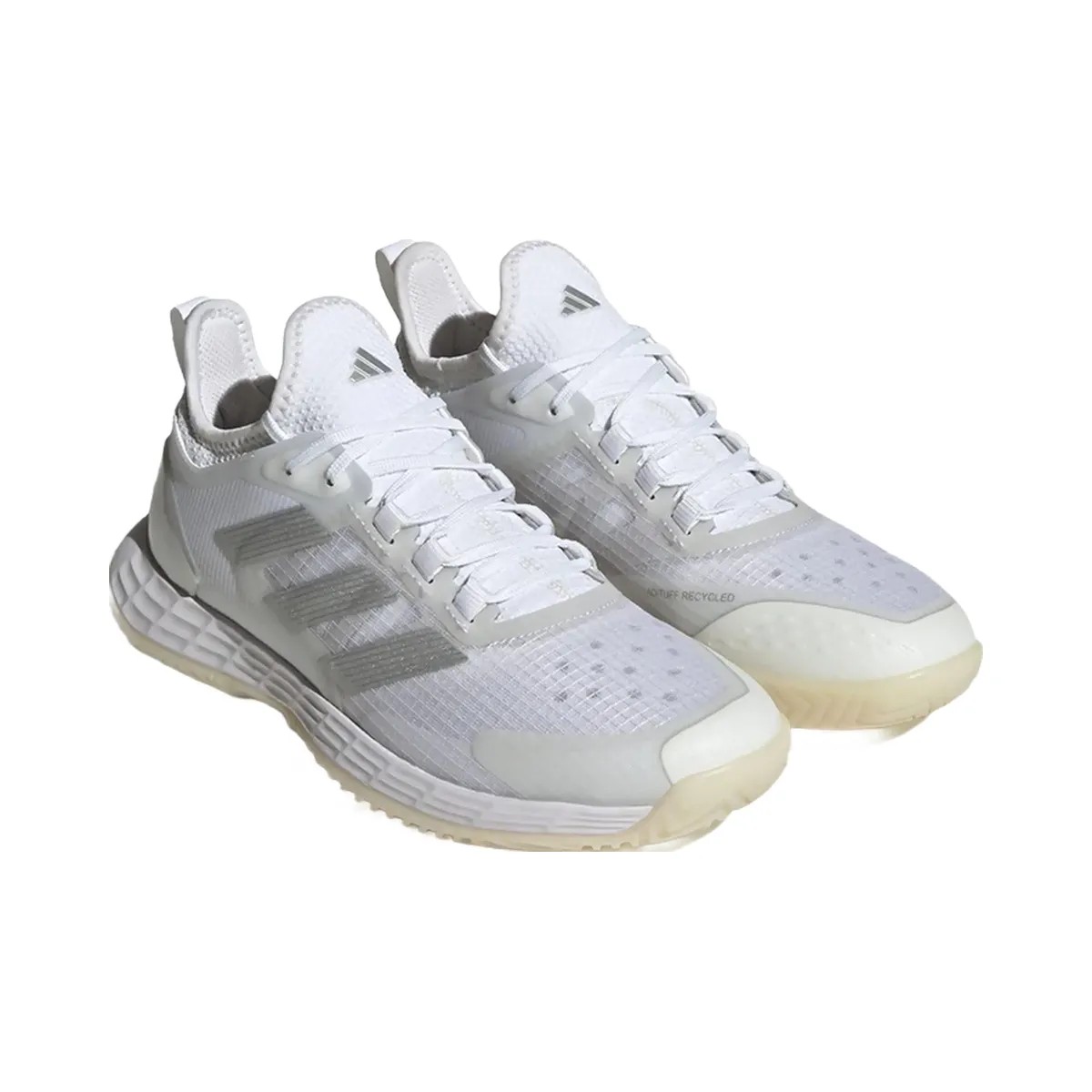 Adidas Adizero Ubersonic 4.1 Cloud White Silver Metallic Grey - HypeFly India View 3