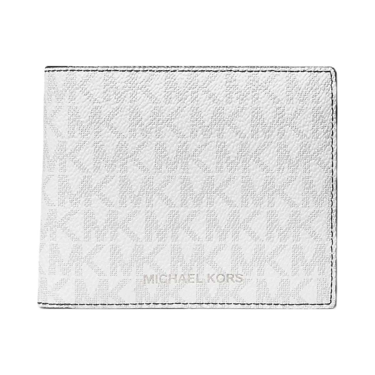 Michael Kors Cooper Logo Billfold Wallet With Coin Pouch Bright Wht - HypeFly India View 1