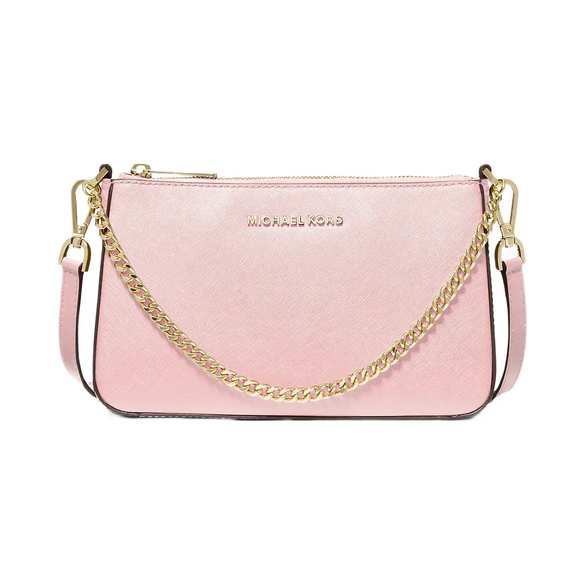 Michael Kors Jet Set Medium Saffiano Leather Crossbody Bag Powder Blush - HypeFly India View 1