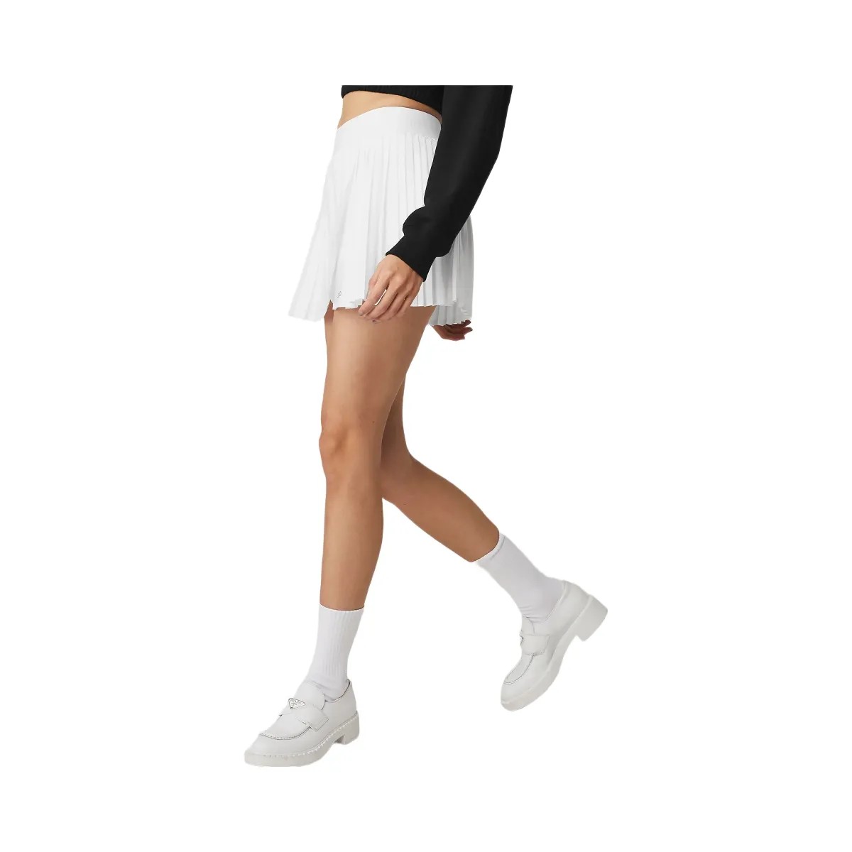 Alo Women's Aces Tennis Skirt - White - HypeFly India View 3