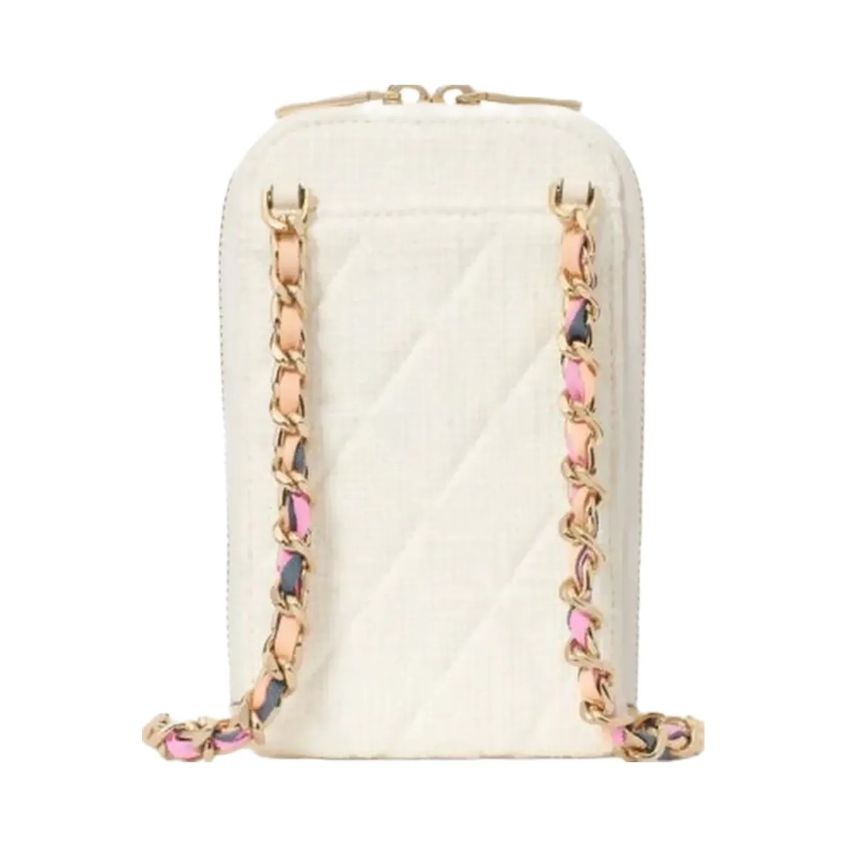Kate Spade Carey Tweed Phone Chain Crossbody Cream Multi - HypeFly India View 5