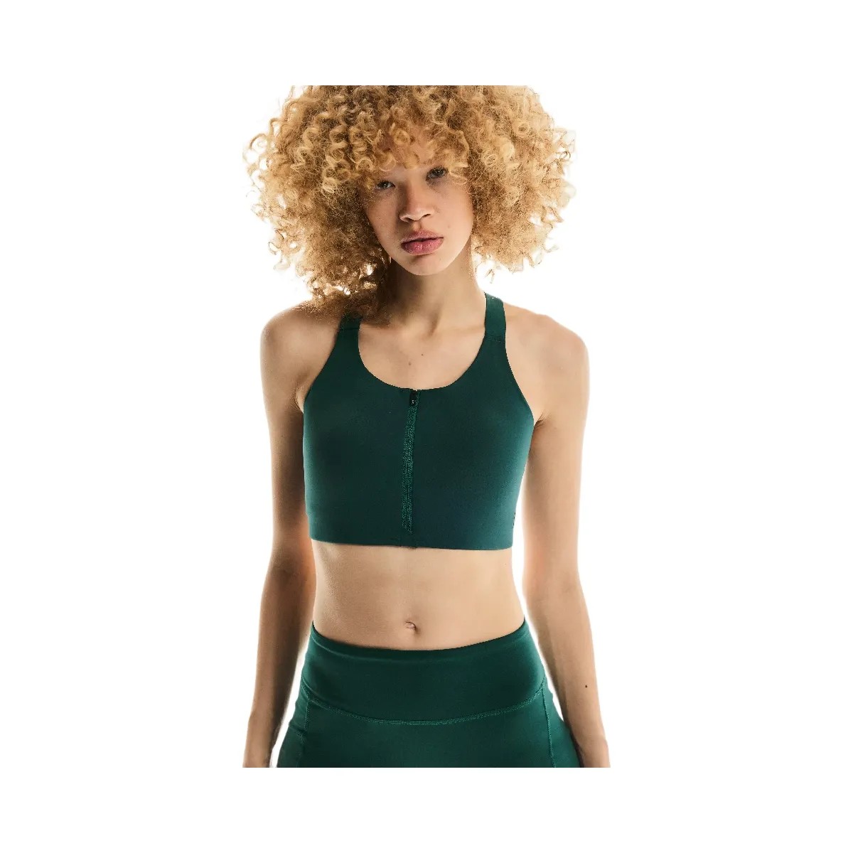 On Endurance Bra Zip Spirulina - HypeFly India View 2