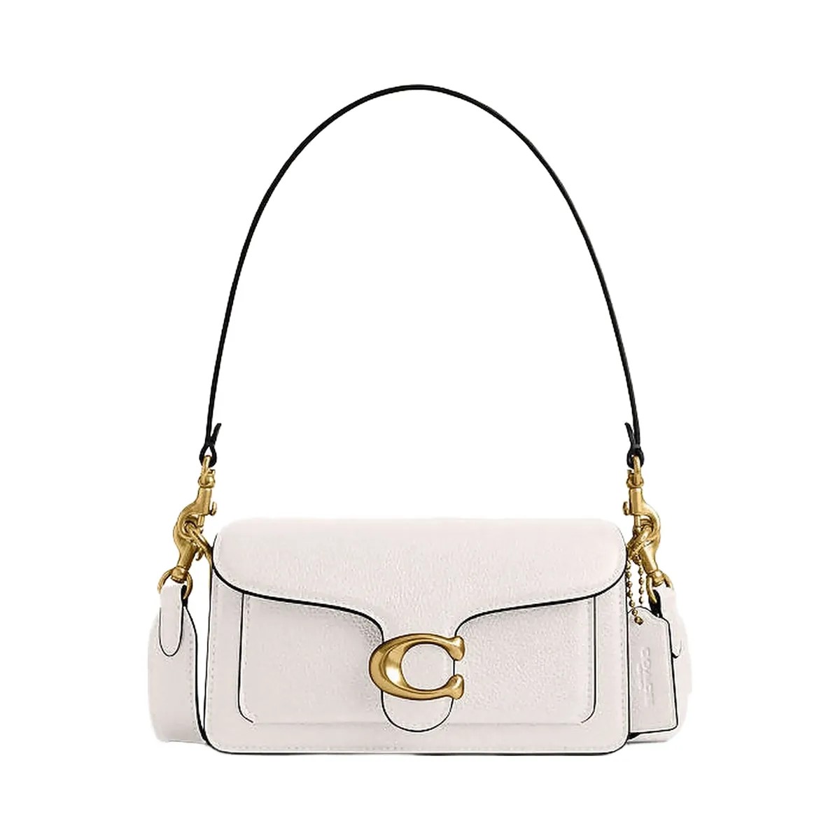 Coach Tabby Shoulder Bag 20 Polished Pebble Leather-Brass-Chalk - HypeFly India View 1