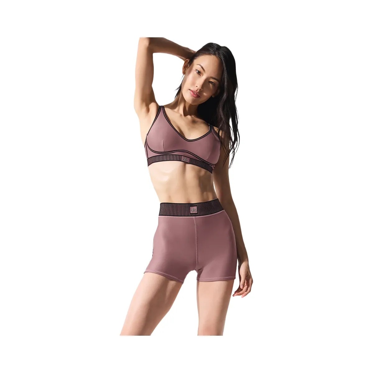 Alo Women's Airlift High-Waist Line Up Short - Smoky Quartz - HypeFly India View 1