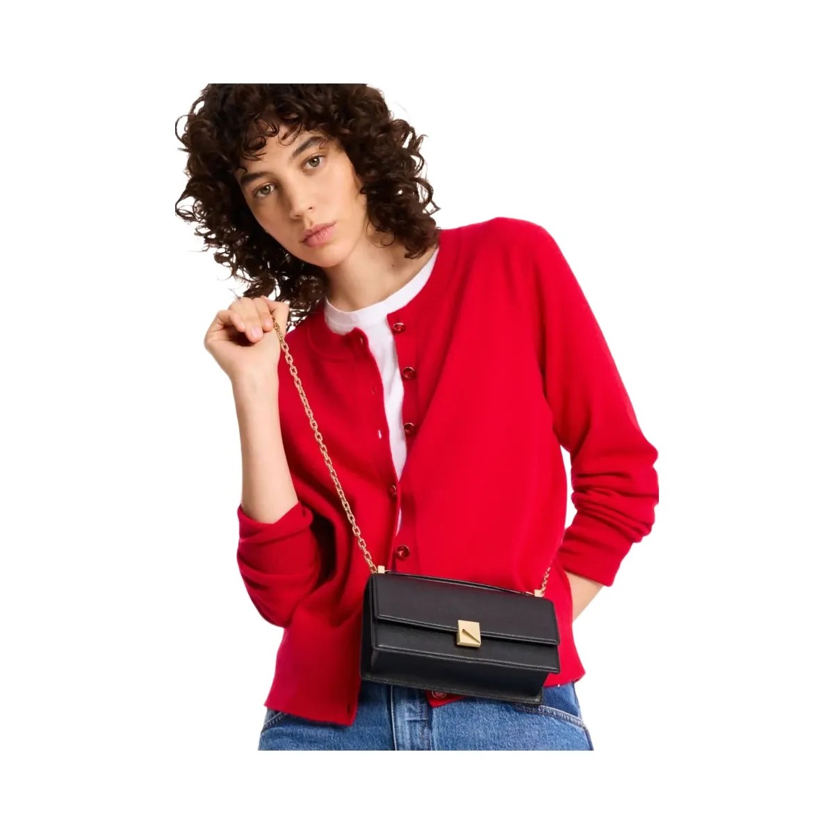 Kate Spade Deco Mini Flap Chain Crossbody Black - HypeFly India View 2