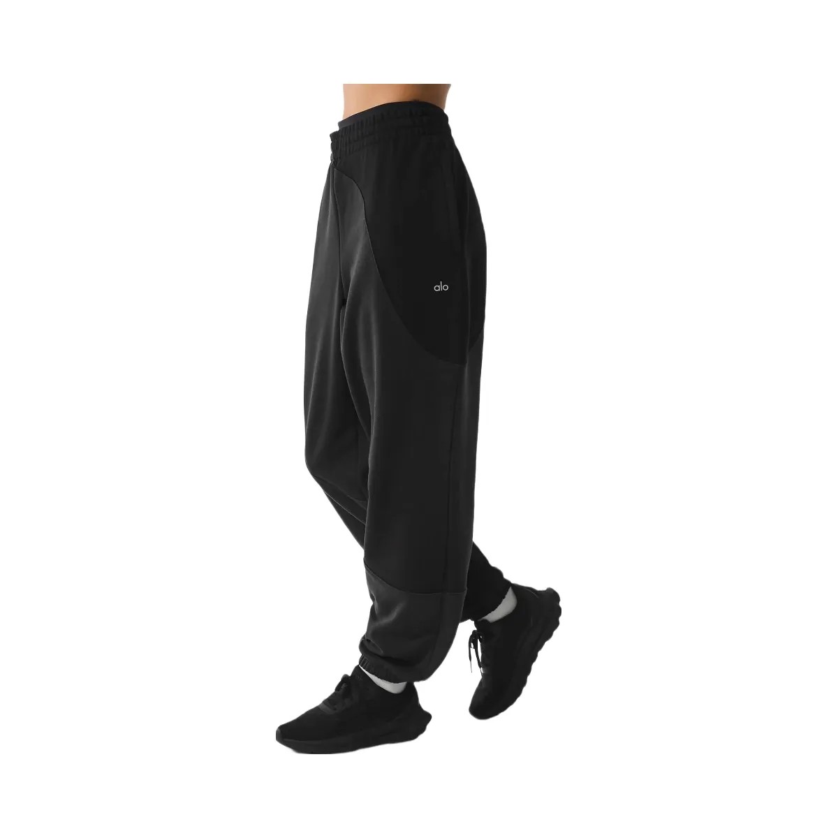 Alo Make Waves Sweatpant - Vintage Black Tonal - HypeFly India View 3