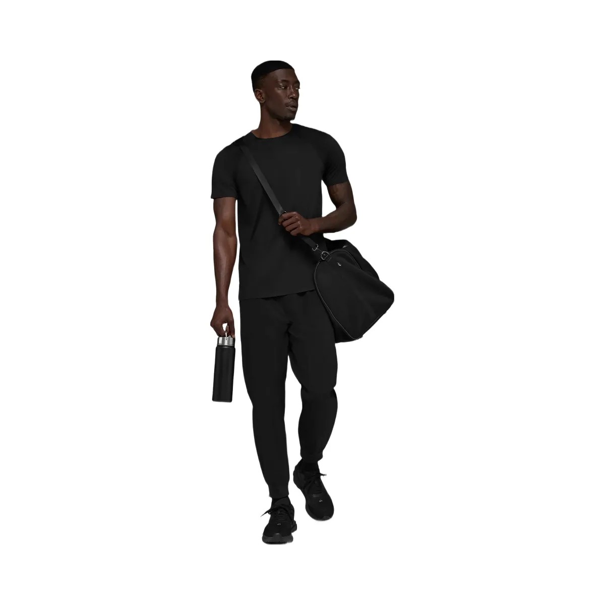 Alo Men's Idol Crewneck Short Sleeve - Black - HypeFly India View 5